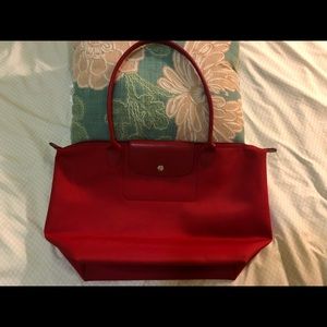 Longchamp Large Tote in Red